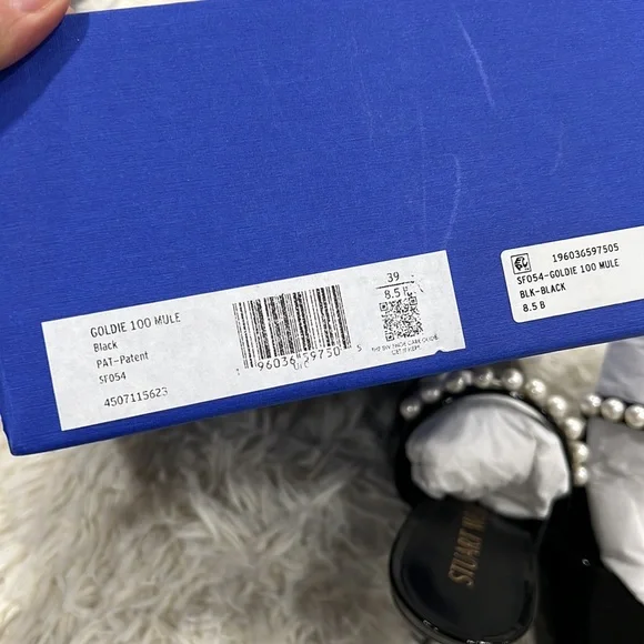 STUART WEITZMAN Leather Goldie Mules 100 - Picture 8 of 8